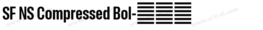 SF NS Compressed Bol字体转换